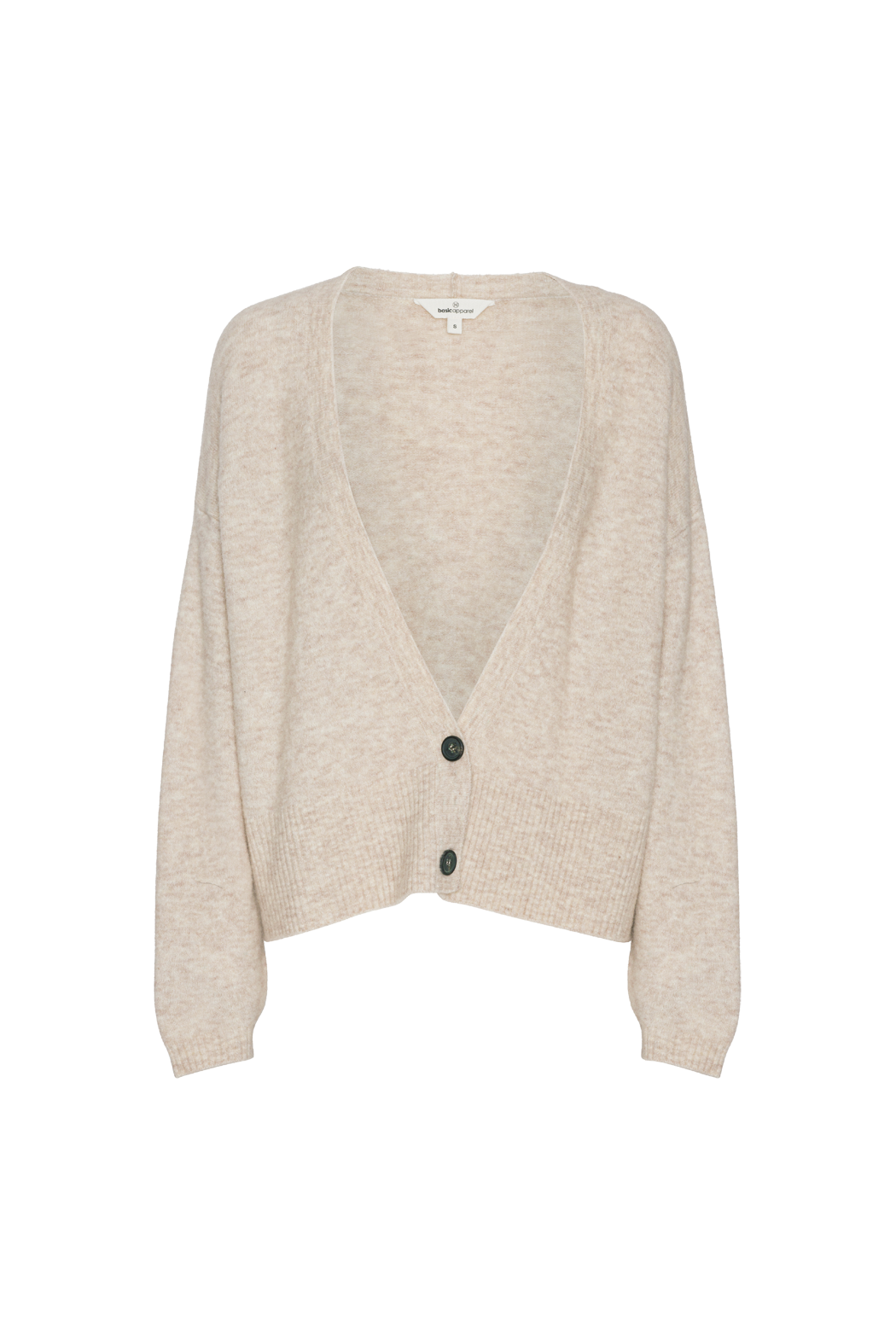 Basic Apparel Claudine Deep V-Neck Cardigan Cardigans 507 Brazilian Sand